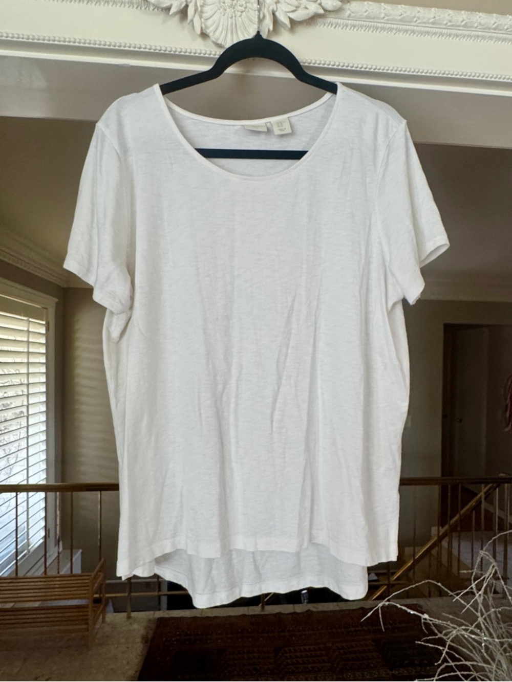 St. Tropez White Scoop Neck Short Sleeve Tee